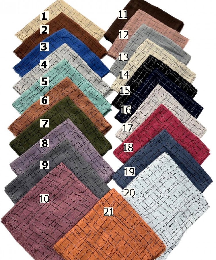 Pigment Baskı Flamlı Eşarp V-5092