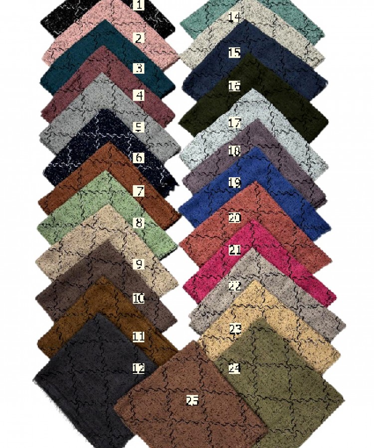 Pigment Baskı Flamlı Eşarp V-5092