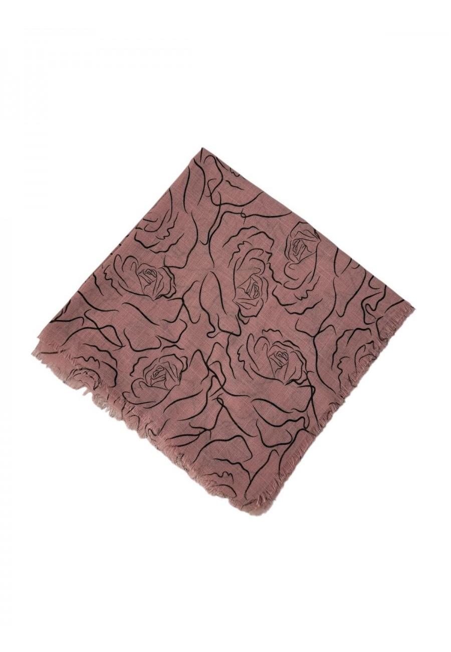 Pigment Baskı Flama Flam Eşarp F-8102-04