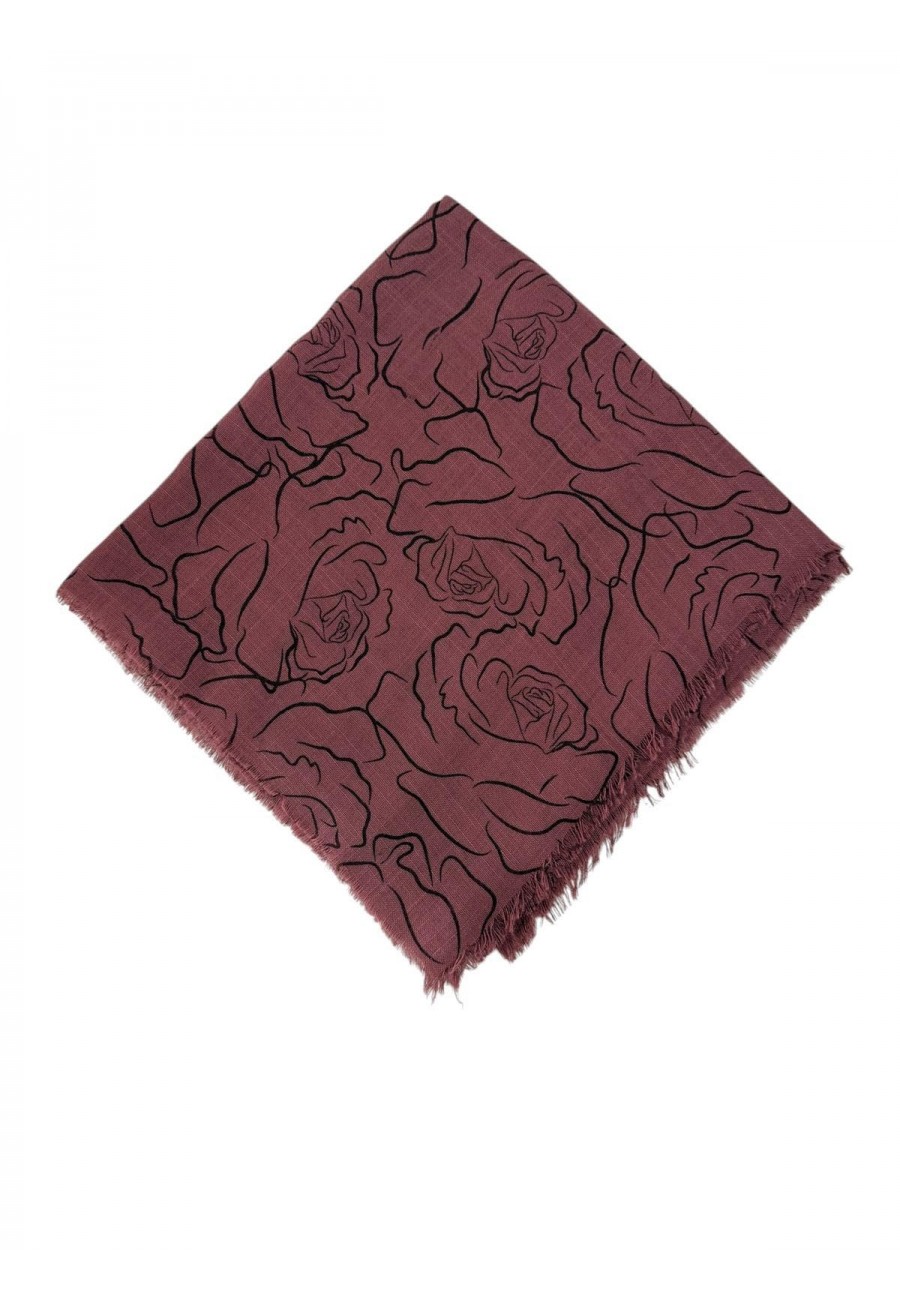 Pigment Baskı Flama Flam Eşarp F-8102-05
