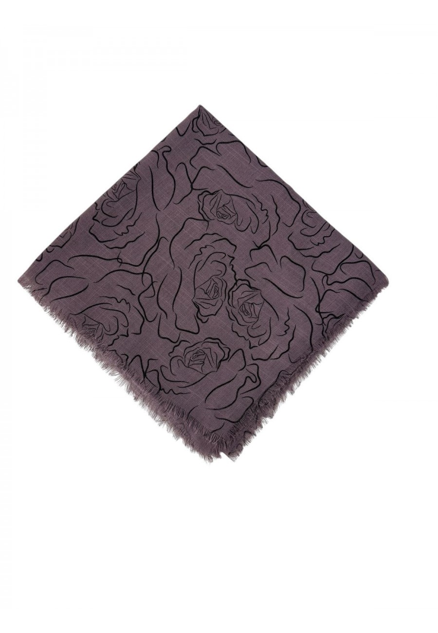 Pigment Baskı Flama Flam Eşarp F-8102-07