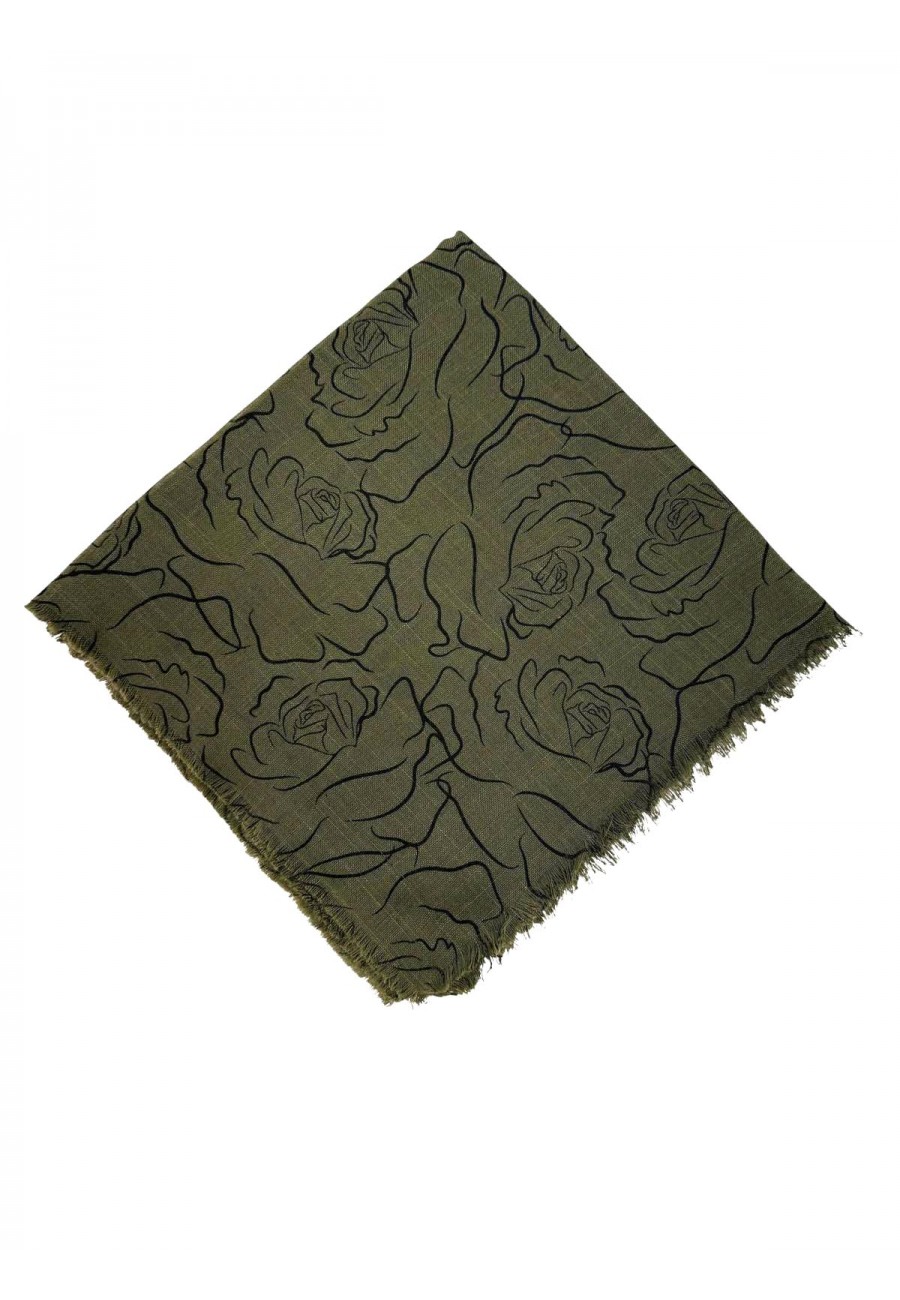 Pigment Baskı Flama Flam Eşarp F-8102-18